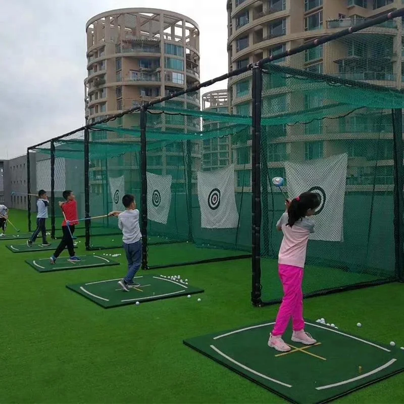 
Strong steel frame golf driving and hitting range net with mat 