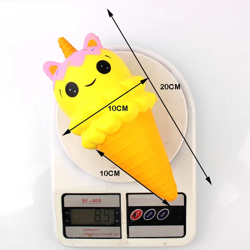 New Jumbo Squishies Slow Rising Unicorn Ice Cream Cone Kawaii Cake Scented of Stress Reliever Ball Toys Promotional Gift