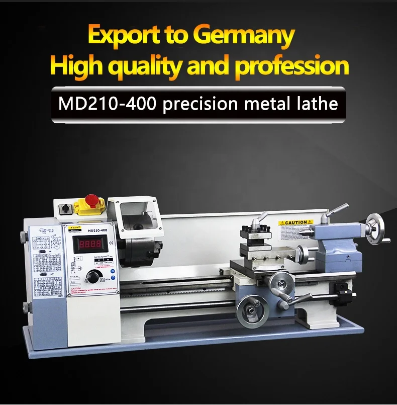 750W MD210 High precision Metal Lathe machine mini hobby lathe machine for sale
