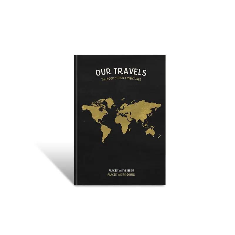 Black Hardcover Custom Notebook Travel Journal Planner