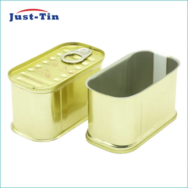 306# can  200g 3 piece Empty Tin can  food rectangle tin box for luncheon meat
