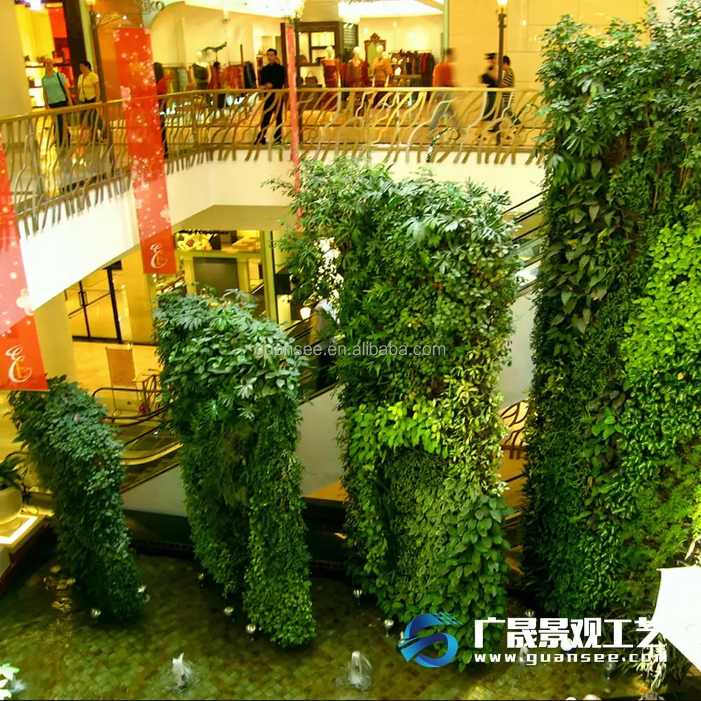 Plastic Evergreen High Quality Indoor Outdoor Decoration Artificial Plant Wall