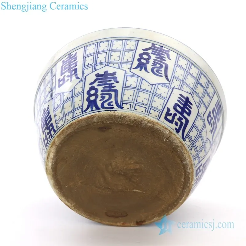 
RZPI28 Shengjiang factory blue and white ceramic fish bowl 