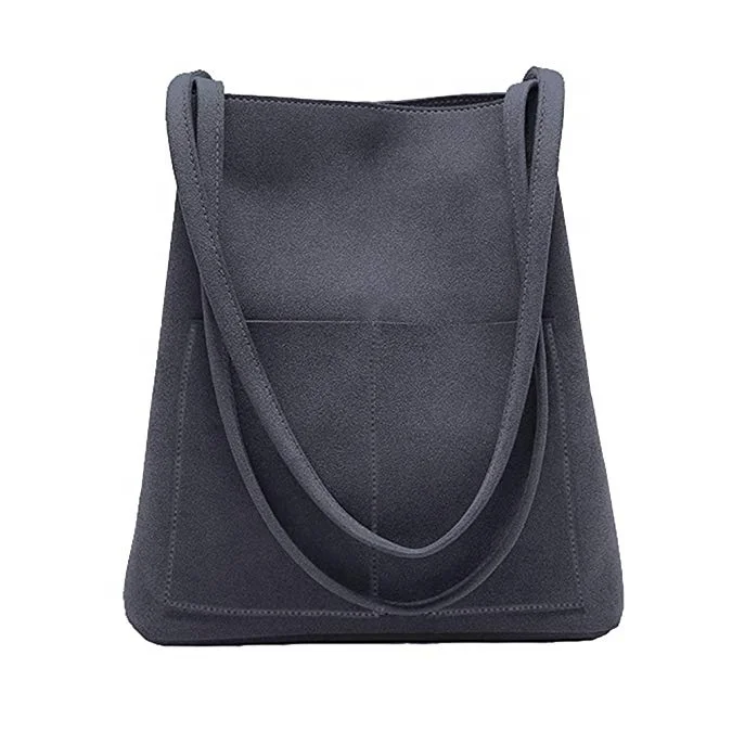 Women handbag fashion casual large shoulder suede bucket bag