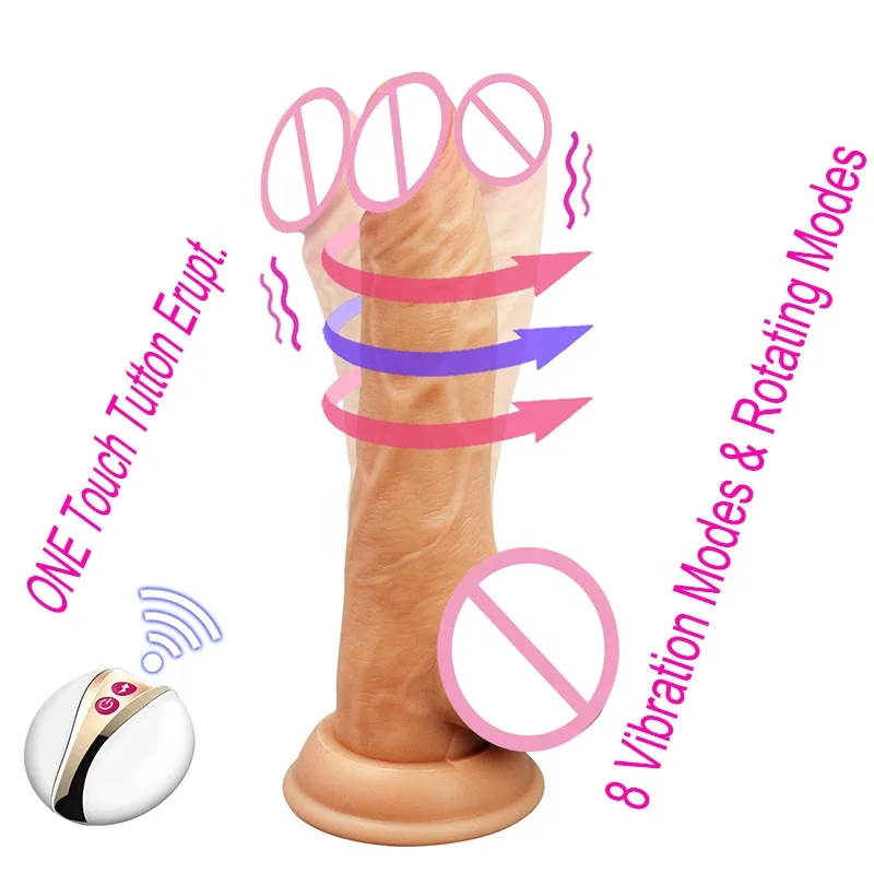 Liquid Silicone Dildo Artificial Vibrating Realistic Penis Mushroom Head Horse Dildo With Suction Cup Sex Toys for Couple