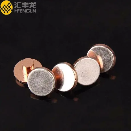 Flush Head Copper Rivet Silver Electrical Contacts for Circuit Breaker