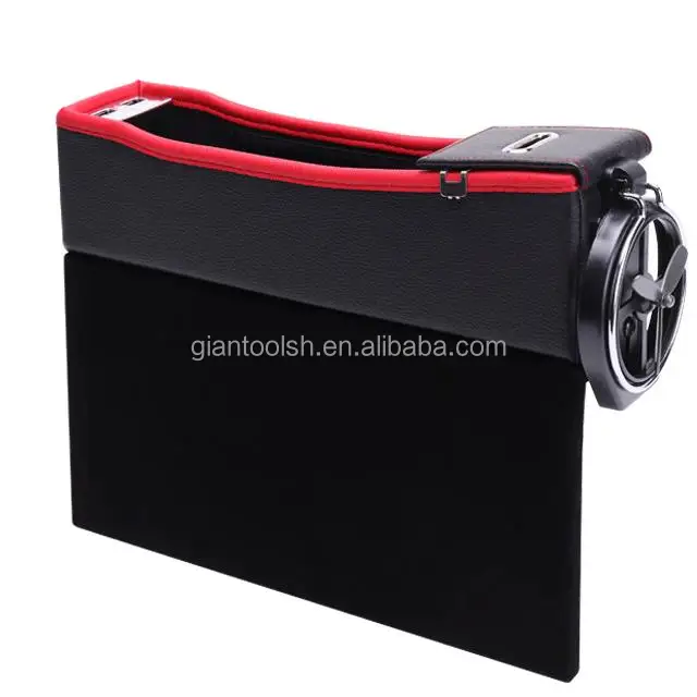 car seat crevice storage box Car Seat Crevice Gap Catcher Organizer Box with Coin Organizer Collect and Cup Holder Dropship