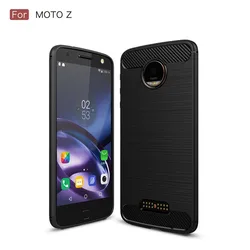 Celular Phone Accessory Carbon Fiber Tpu Cases For Moto Z Case