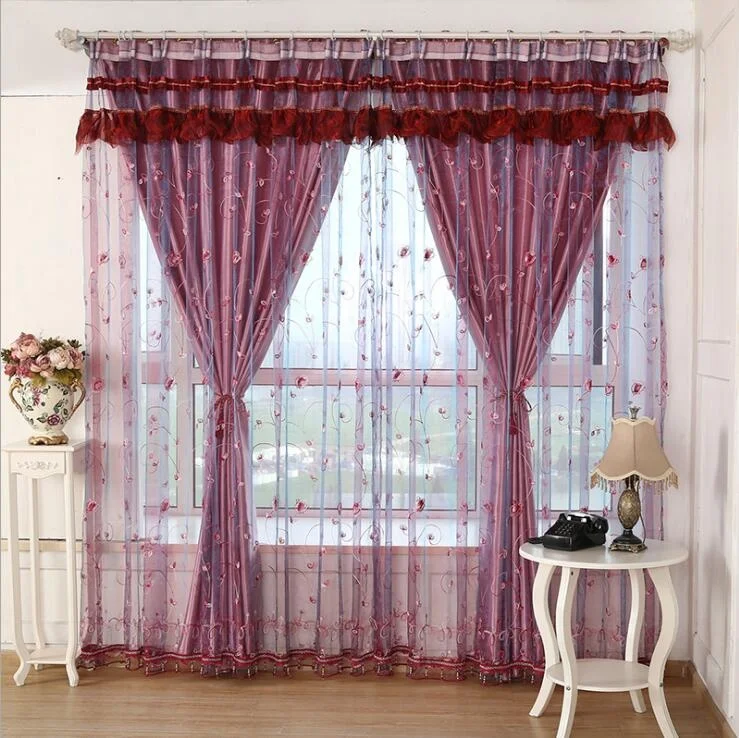 Заводская распродажа, высококачественные вышитые шторы из прозрачной вуали в европейском и корейском стиле, декоративные прозрачные шторы, шторы