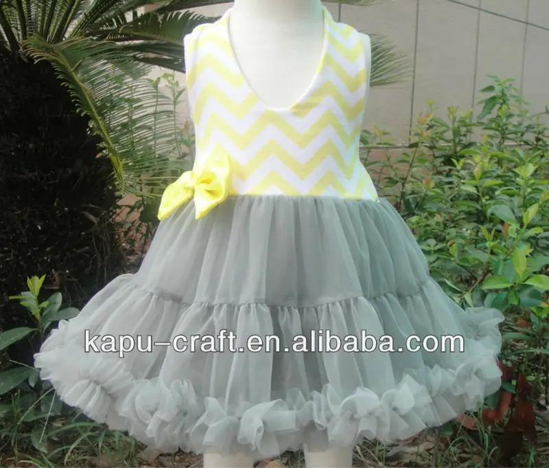 cute backless chevron baby girls dress