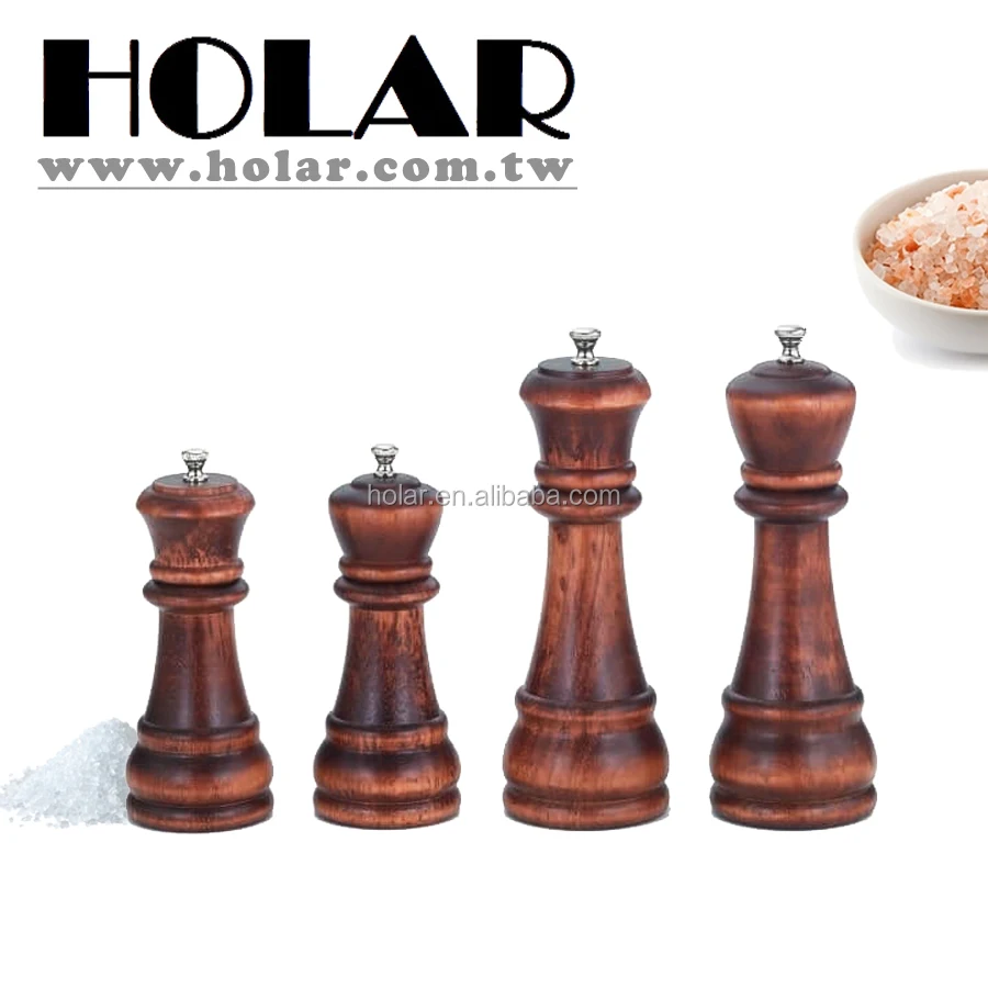 [Holar] Taiwan Made Elegant 6 8 Inches Chess Shaped Salt and Pepper Mill