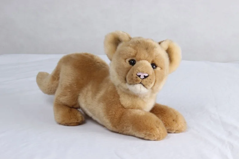 Softness Comfort Plush Simulation Africa Lion Stuffed Wild Animal Lioness Baby Toys