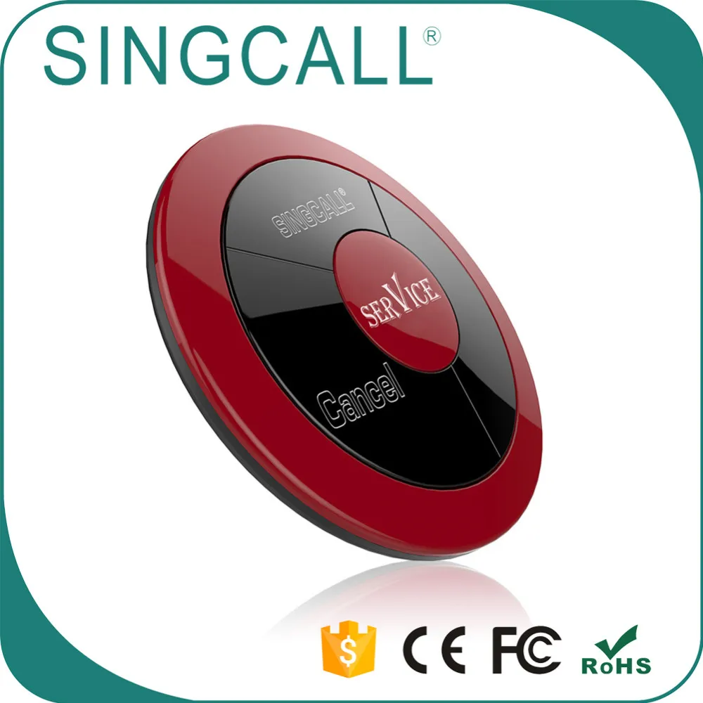  Система вызова SINGCALL с сервисом и кнопками отмены беспроводная система APE320 Красный Водонепроницаемый пейджер для