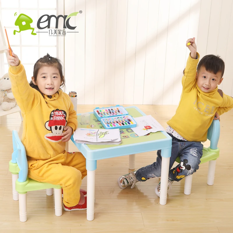 wholesale low prices plastic kids tables and chairs set