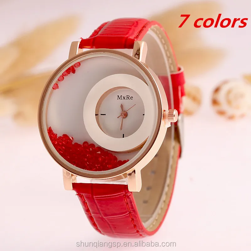 Vansvar Fashion Leather Strap Women Rhinestone Wrist Watch Casual Women Dress Watches Watched Hot Relogio Feminino