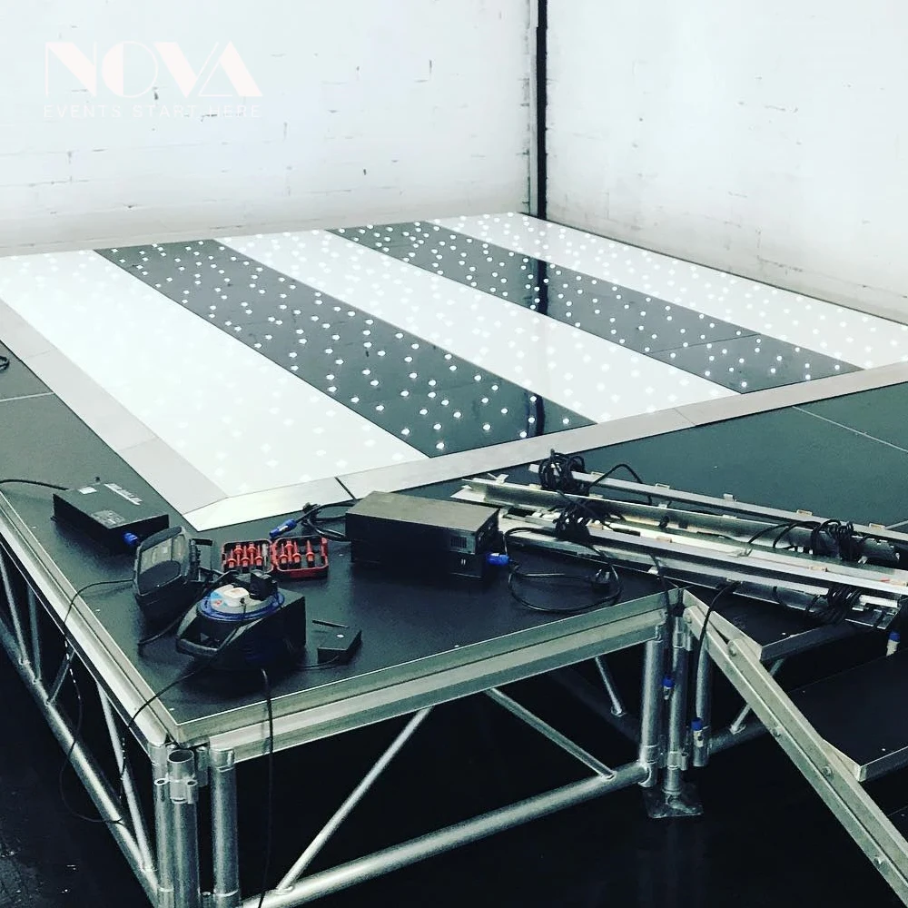 Wedding/disco/party/club Portable Dance Floor Black Led Starlit Dance Floor