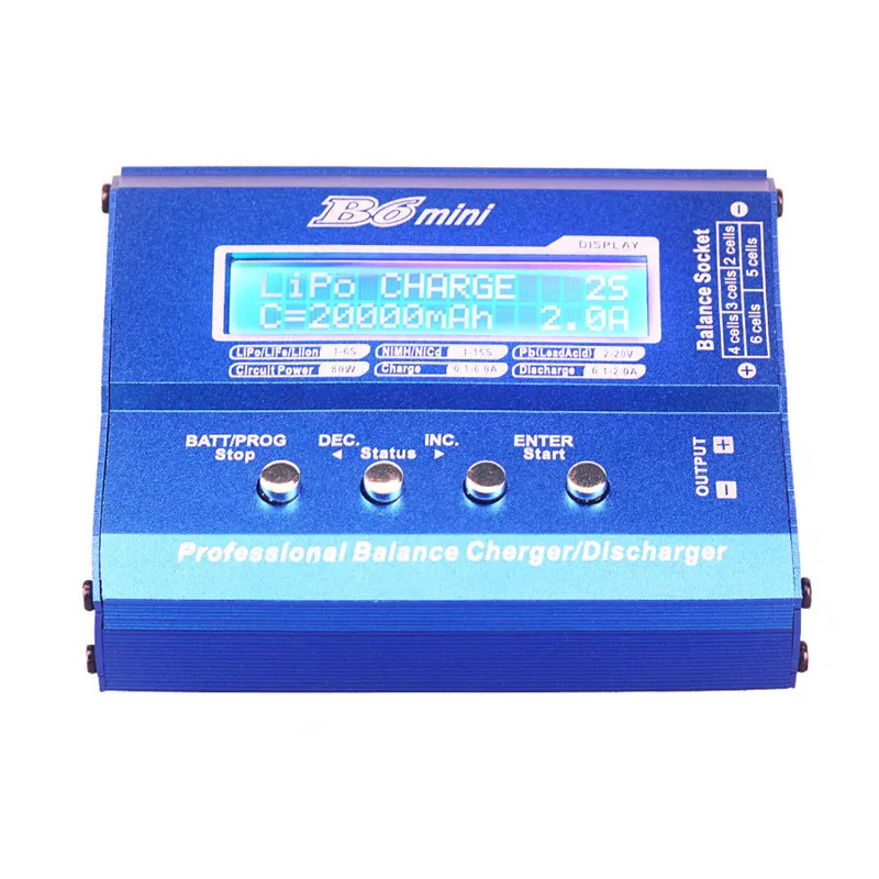 iMAX B6AC 80W 6A Lipo NiMh Li-ion Ni-Cd AC/DC RC Balance Charger 10W Discharger for RC Car Helicopter Drone Airplane Battery