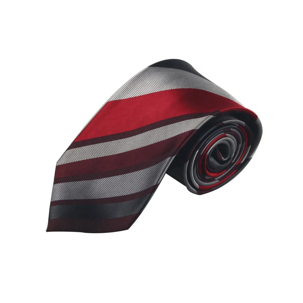 Разноцветный красный серый фиолетовый полосатый галстук для повседневного костюма деловые галстуки