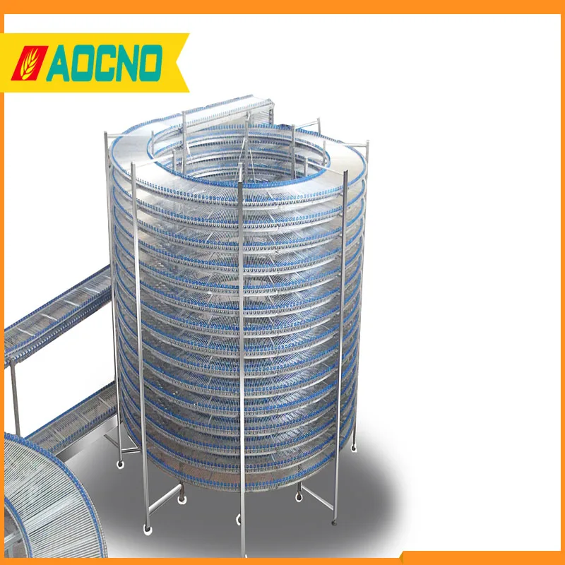 Single/ Double Bakery Spiral Coolers - Spiral Bread Cooling and Freezing Conveyor