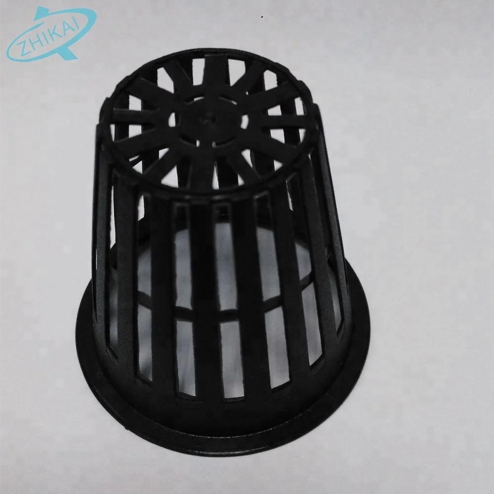 Durable PP white black net pot for hydroponic system