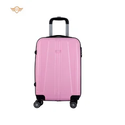 Women trolley suitcases luggage pp 3 piece travel luggage sets , pink travel suitcase