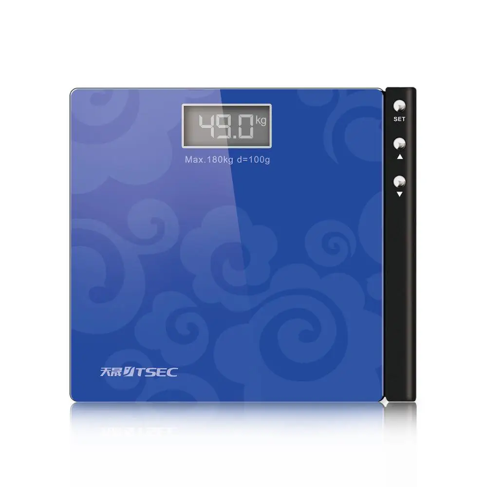 TS-B1309 Yongkang Button Large Square Digital Bathroom Scale Monitor