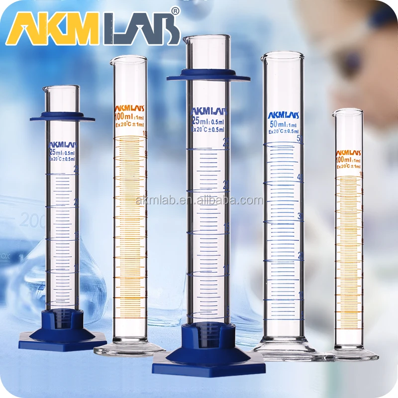 AKMLAB Laboratory Borosilicate Glass Measuring Cylinder