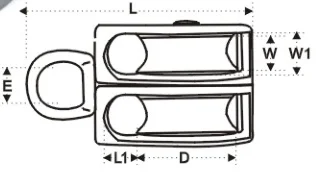 zinc alloy Diecasting style Fixed type double wheel pulleys