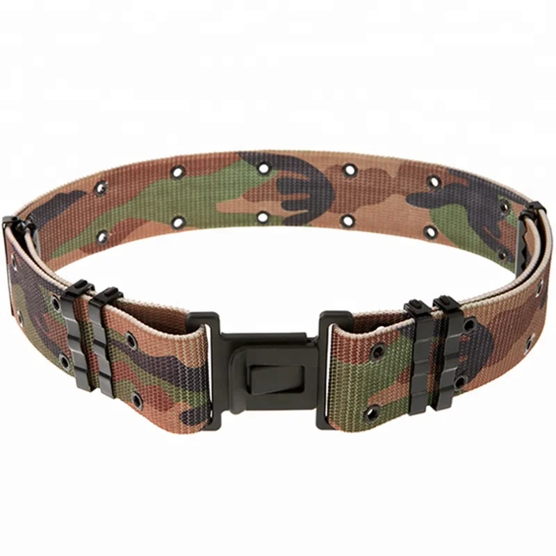 wholesale Classic heavy weight military nylon web army belt with plastic buckle