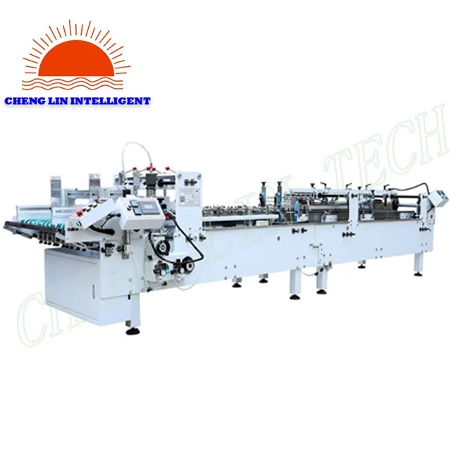 
automatic folding PLASTIC carton box gluing machine -plastic material only 