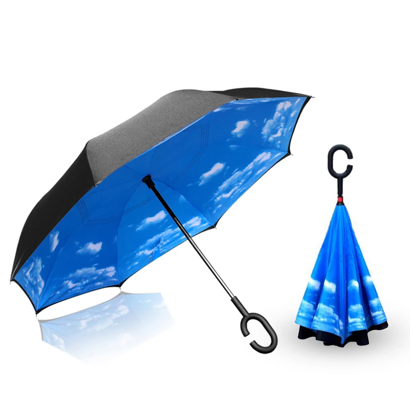Ok Umbrella Make hands free inverted umbrella with C handle
