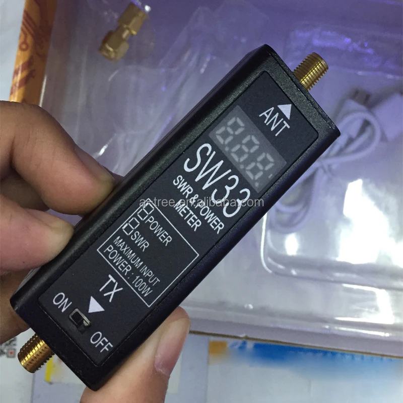 Mini Frequency Counter 125-525Mhz SW-33 For Two Way Radio With USB Charger Cable And SMA Male Connector