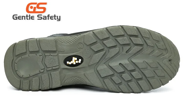 Genuine leather steel toe safety shoes for men black S3 level