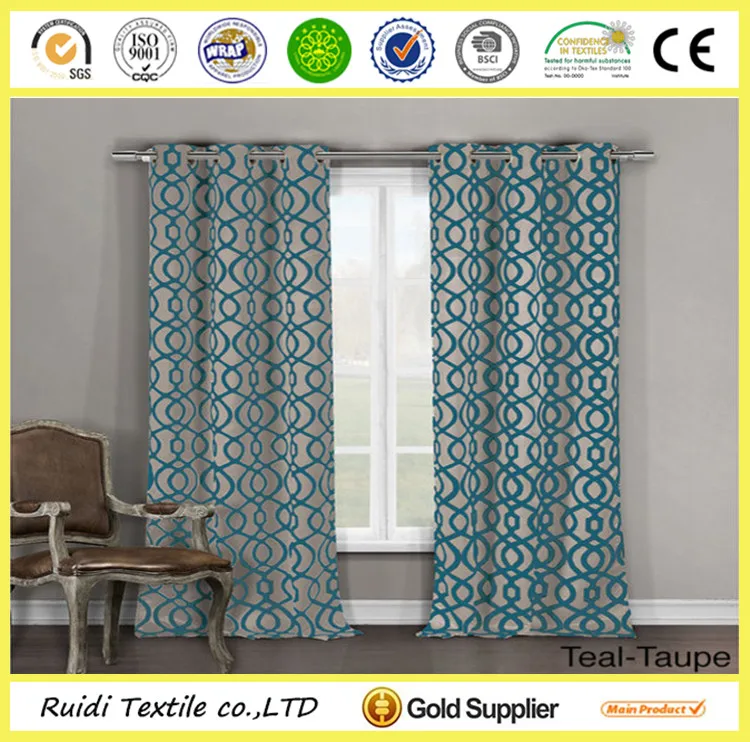 Custom Design Printed Blackout Window Curtain Blackout Curtain Manufacturer