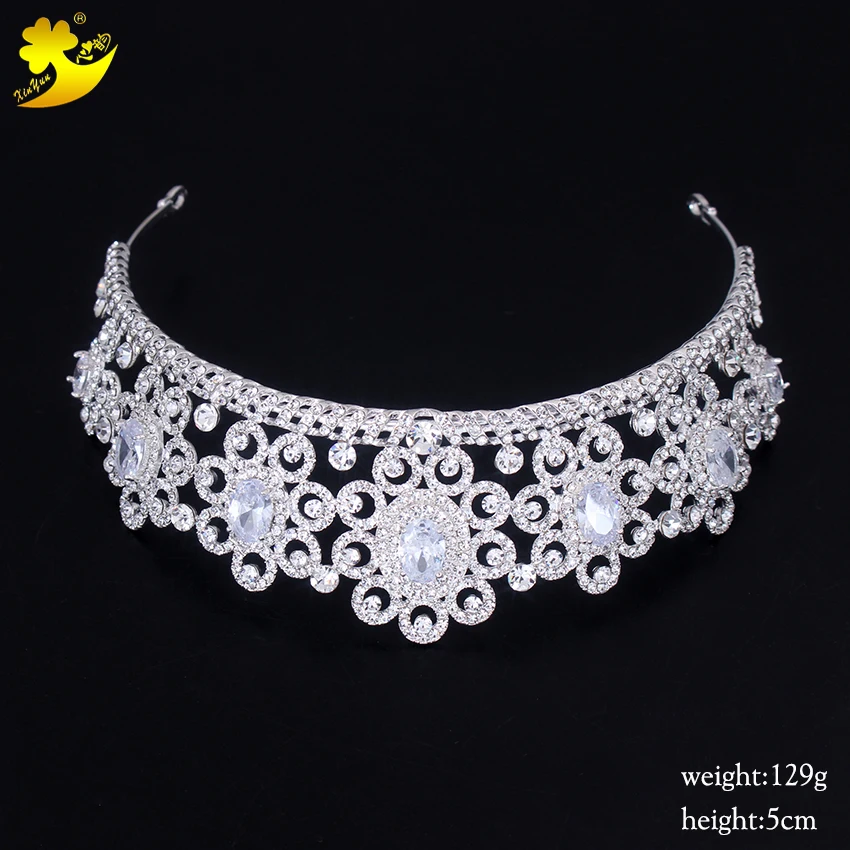 Fashionable white diamond paved bridal wedding hair jewelry women hair accessory
