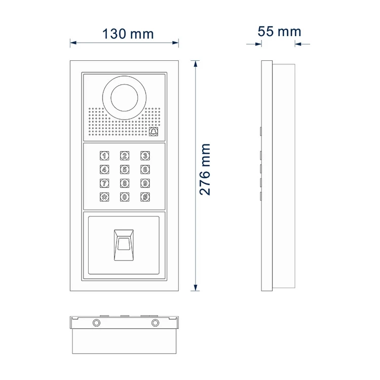 
Biometric fingerprint video intercom with direct call button 