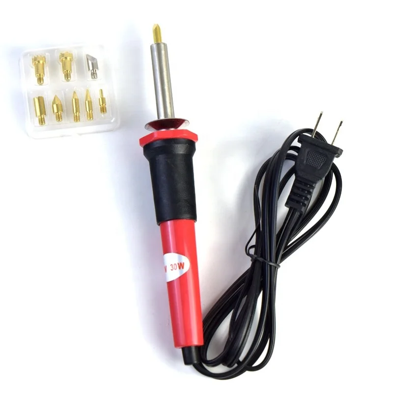 37 Set wood Burning Soldering Iron Chiseled Tips Blade Burning Tool Set Woodburning with Manual carving knife carry bag