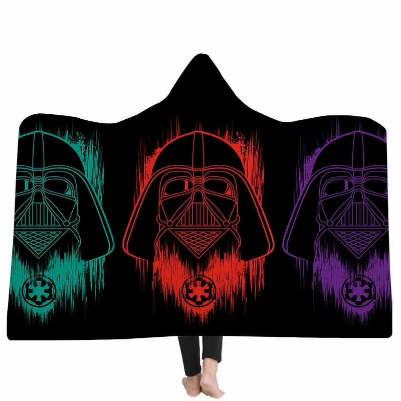 
Hooded Blanket Star Design Cloak Fleece Bed Sheet Set Blanket 