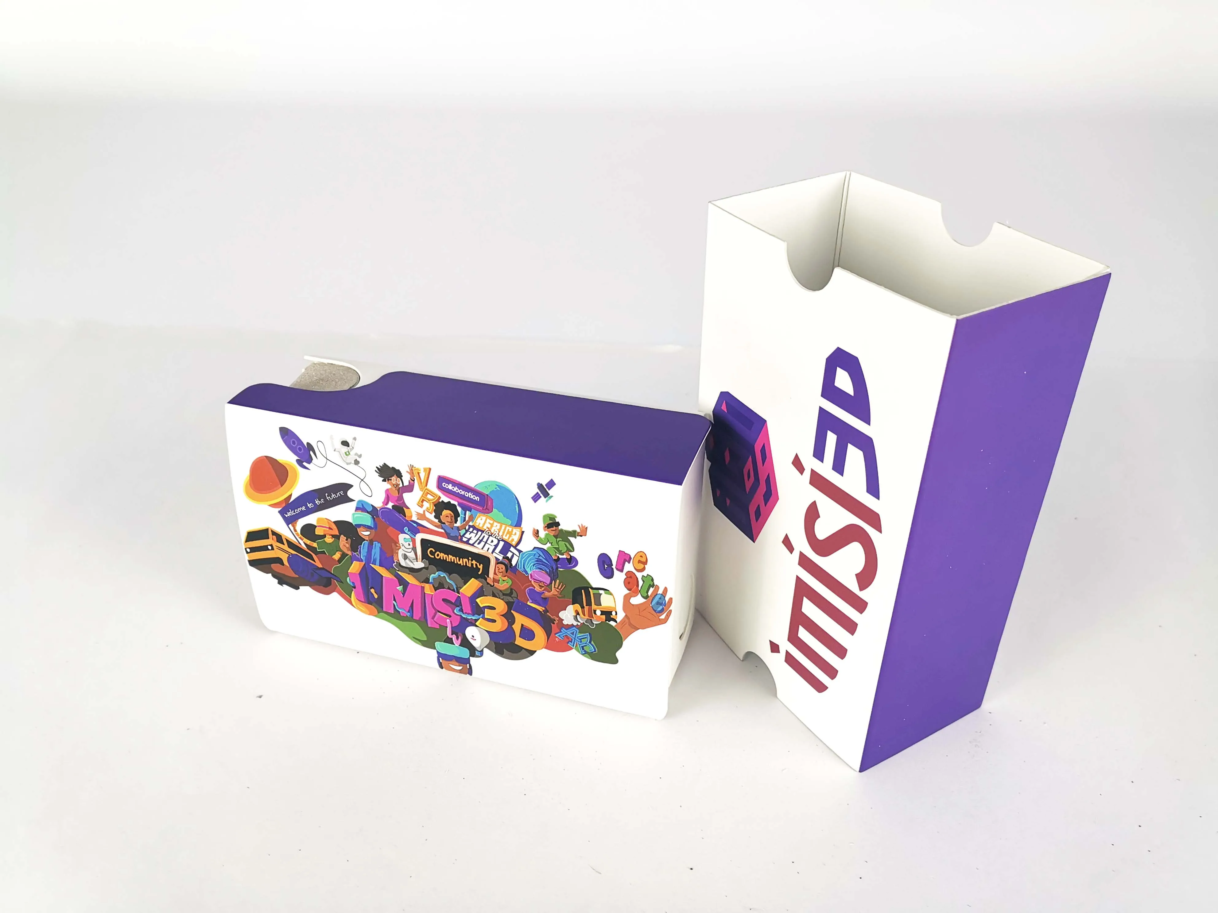 Оптовая продажа сборные картонные комплекты V2.0 3D очки виртуальной реальности коробка для