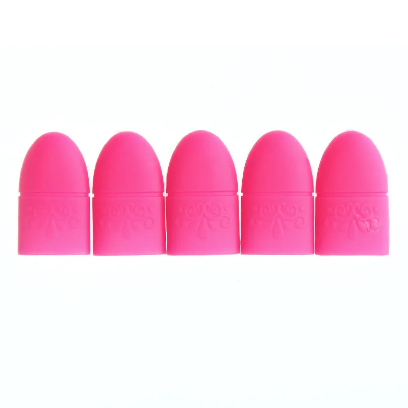 5pcs/set Wrap Soak Off Cleaner Cap Clip Silicone Nail Art Polish Remover