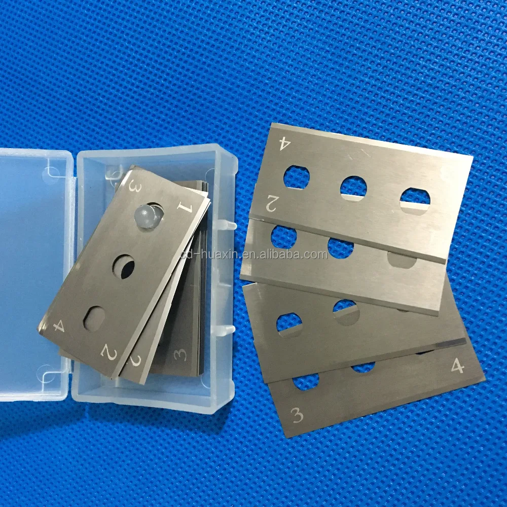 Tungsten Carbide blade machine knives razor blade for PE foil Aluminium foil cutting
