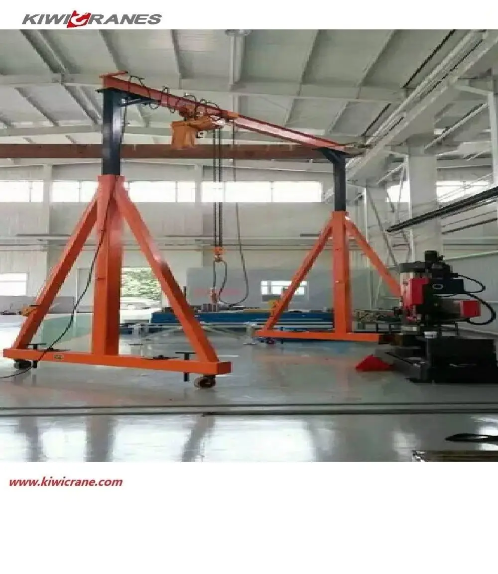 Low cost electric mobile moving adjustable 1 ton mini type portable gantry crane for sale