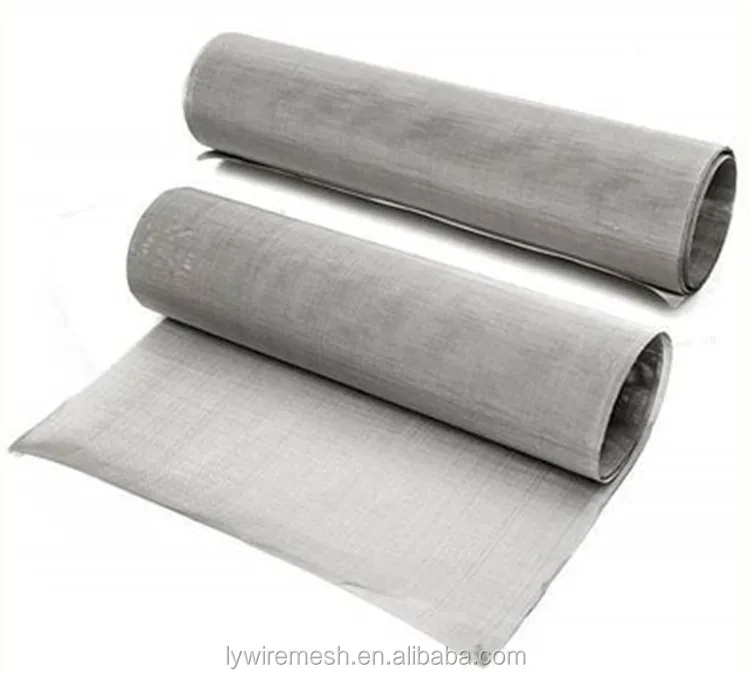 Anping factory roll price 25 micron screen 125 200 300 400 500 micron sus 304 stainless steel filter wire mesh