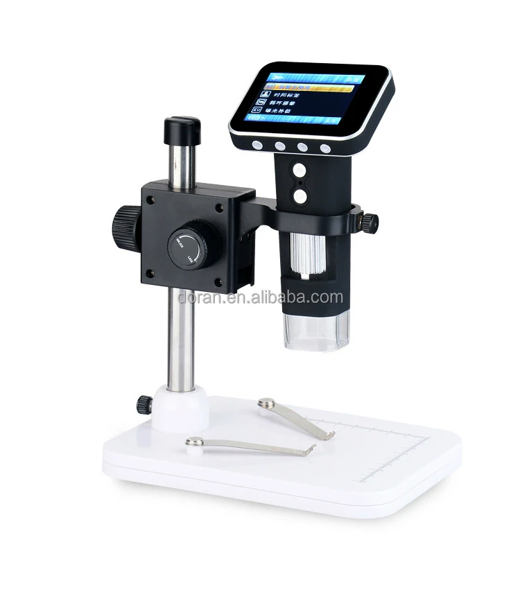 High quality wireless portable digital microscope with a display screen