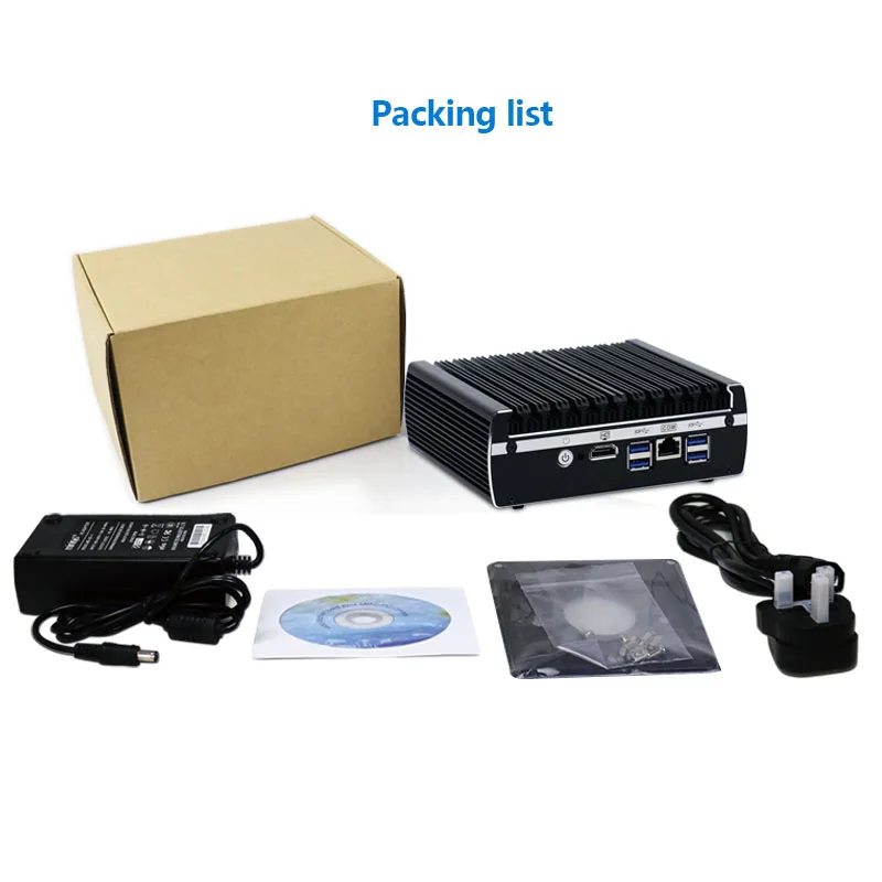 Yanling Fanless Mini PC 6LAN 4USB3.0 Intel 3865U&Core I3 7100U Mini Computer