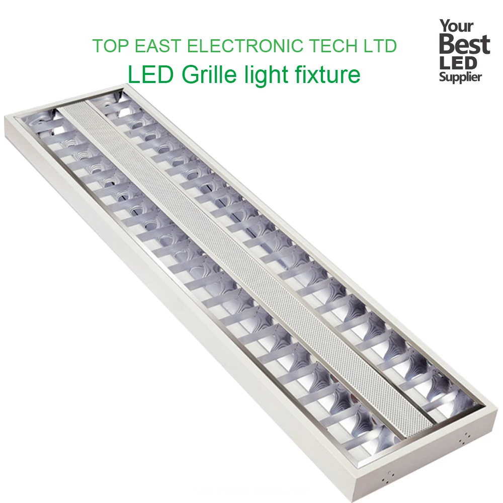 With  LED Tube Or Fluorescent T5 Tube Surface Mounted Aluminum Louver Office Grille Lighting
