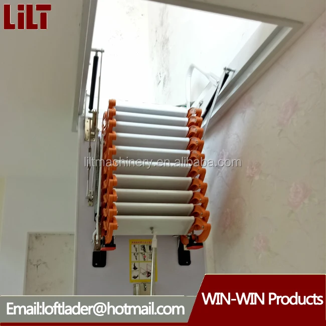 Folding Aluminium Part Electric Attic Stair Picture Safety Portable Top-floor Ladder