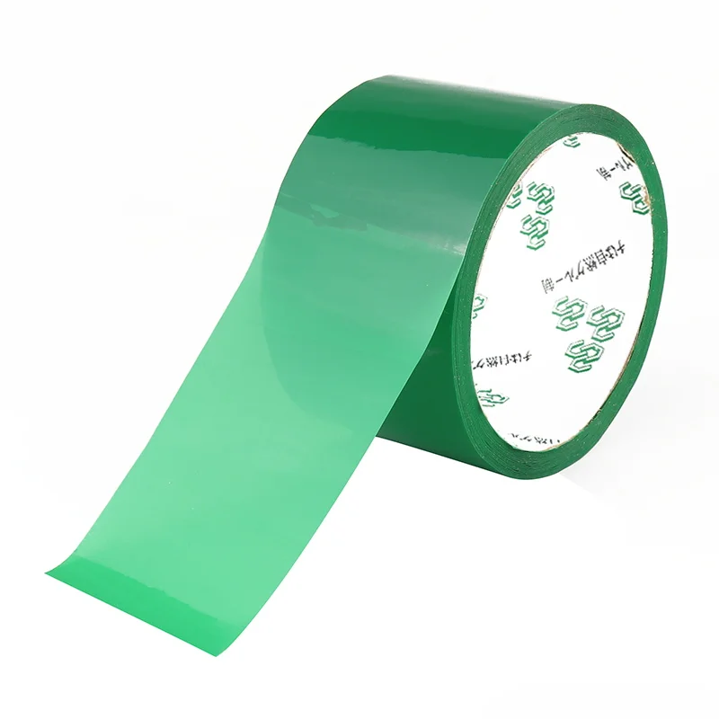 66m 48mm 45 micron green color bopp adhesive box packaging tape for carton sealing