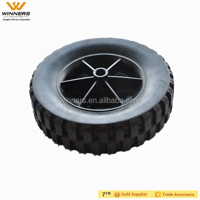 8 inch plastic lawn mower wheels, solid rubber wheels