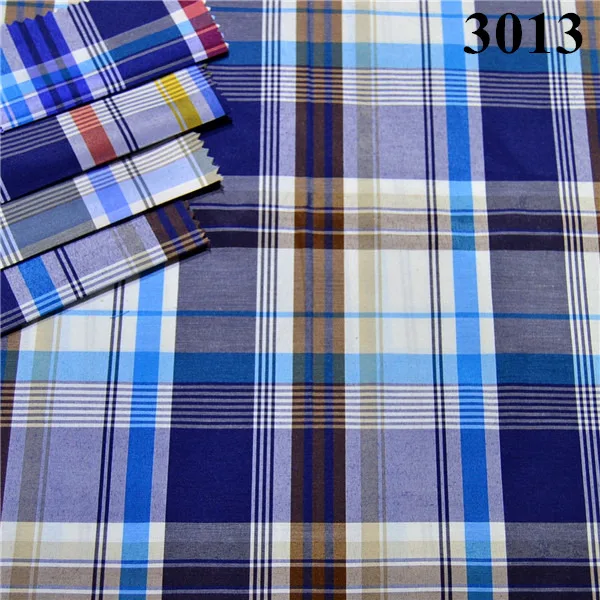 Check design tc yarn dyed fabric for shirt and shorts